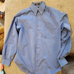 Claiborne Men's Casual Blue Button-Down Shirt
